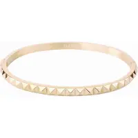 Dark Stud Bangle Thin Gold