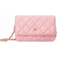 Dark Leather Quilted Mini Bag Pale Rose 1 kpl