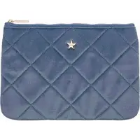 Dark Velvet Quilted Small Pouch Country Blue