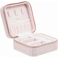 Dark Tweed Jewellery Box Min Cotton Candy