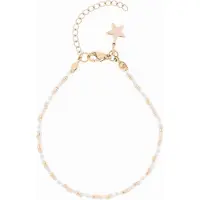 Dark Glass Bead Bracelet Vanilla Mix 2mm