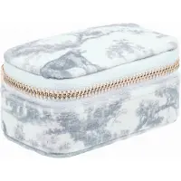 Dark Velvet Jewellery Box Micro Country Blue Savannah Pattern
