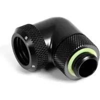 BARROW Multi-Link Adapter, 90°, G1/4" -> 14mm kova putki, kierrettävä, musta