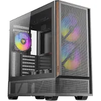 Antec P30 ARGB, Midi Tower, PC, Musta, ATX, mikro ATX, ITX, Terästä, Muovi, Puu, Multi (0-761345-10255-1)