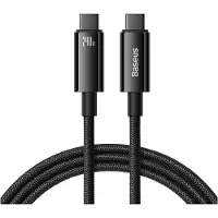 Baseus Tungsten Gold USB-C / USB-C kaapeli - 2m, 240W - Musta