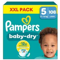 Pampers Baby Dry Vaipat Koko 5 11-16 kg XXL 108-pack