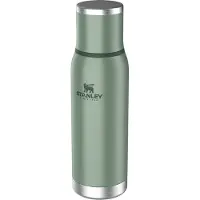 Stanley The Adventure To-Go Bottle 25oz, Hammertone Green 10-10818-052 insulated bottle with pour-through stopper and cup, 750 ml
