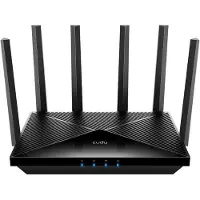 Cudy WR11000, Wi-Fi 7 (802.11be), Kolmikaista (2,4 GHz/5 GHz/6 GHz), Ethernet LAN, Musta, Pöytäreititin