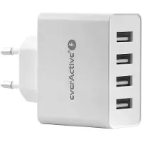 EverActive SC-400 4 x USB 5A Laturi / Verkkovirtalähde