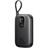 JOYROOM Powerbank JR-PBF18 22.5W 10000mAh with built-in Lightning cable + USB-C cable 0.25 cm - black