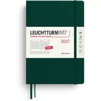 Adlibris Daily PLANNER 2027 A5 Hard Forest Green Leuchtturm1917