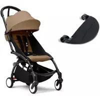 Stokke YOYO³ rattaat 6+ jalkatuki (pkt) Black/Toffee