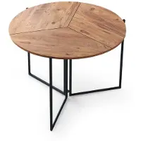 Skye Decor Moderni Ruokapöytä Metallijaloilla, Atlantic Pine, 100 Cm | 100 % Melamiinipäällystetty, 19 Kg Kantavuus