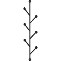 Norda Design Kestävä Metallinen Seinäkoukku, Musta, 22 X 94 X 5 Cm | 100 % Metalli, Monikäyttöinen Ripustin | Tyylikäs Teollinen Muotoilu