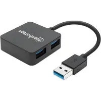 Manhattan 162296, USB 3.2 Gen 1 (3.1 Gen 1) Type-A, USB 3.2 Gen 1 (3.1 Gen 1) Type-A, 5000 Mbit/s, Musta, Muovi, FCC, CE, RoHS, WEEE