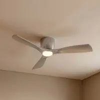 LUCANDE Smart LED-kattotuuletin Moneno, hopea, DC, Tuya Moneno , himmennettävä, Kromi/hopea, Olohuone/ruokailutila, Metalli, Moderni