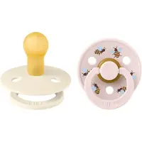 BIBS Studio Colour Bumblebee Tutti 2-pack Lateksi Koko 1, Ivory
