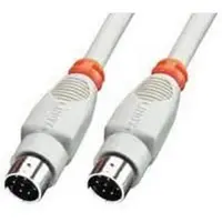 Lindy 8 Pin Mini DIN Cable 2 m, Harmaa, 2 m, Uros/uros, 8p Mini DIN (31532)