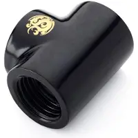 Bitspower Matt Black T-Block With Triple IG1/4"