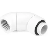 Alphacool Eiszapfen kulma-adapteri, 2 x 45° kierrettävä, G1/4", valkoinen