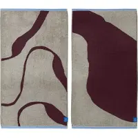 Mette Ditmer Nova Arte pyyhe 50x90 cm 2 kpl Wine-sand