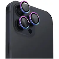 Uniq Optix Aluminium Camera Lens Protector iPhone 16 Pro 6.3" / 16 Pro Max 6.9" iridescent camera lens glass with applicator (UNIQ-IP6.3P-6.9P(2024)-ALENSIRD)