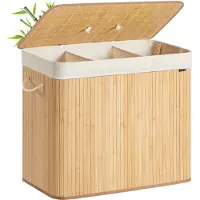 Songmics Pyykkikori, SONGMICS LCB010W01, 40x30x60 cm, Luonnollinen