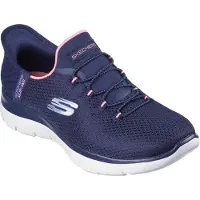 SKECHERS for woman. 150123 Slip-ins Sneakers: Summits - Diamond Dream blue (39), Fabric, Flat, Laces, Casual, Sport
