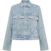 Calvin Klein Jeans Branded Boxy Denim Jacket Fresh - Blue - XS