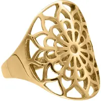 Wildcat Silver Boho Flower Ring - sormus - 20,0 mm, Kultainen metalli