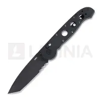 CRKT M16 Crossbar Lock Tanto Veff Serrations M16-14XK Black EDP D2, Black Grivory, pocket knife, Kit Carson design