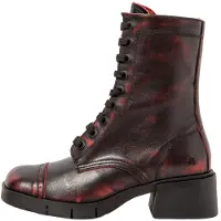 Art for woman. 1128712F4003_008 Leather Ankle Boots 1287 Warsaw maroon (40), 3 to 5 cm, Zip, Casual