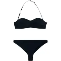 EA7 for woman. 7W000290_AF20663 Black Bandeau Bikini (M), Beachwear, Polyamide