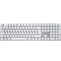 Cherry KC 200 MX, Täysikokoinen (100 %), Langallinen, USB, Mekaaninen, QWERTZ, Hopea, Valkoinen (G80-3950LHBDE-1)