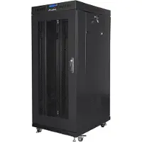 Lanberg FF01-6827-23BL, Itseseisova teline, 27U, 1200 kg, Näppäinlukko, Kotelon kiskot, Säädettävät jalat