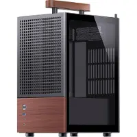 Jonsbo T6, Midi Tower, PC, Musta, Puu, ITX, Terästä, Lasi, Alumiini, Pelaaminen (T6 BLACK)