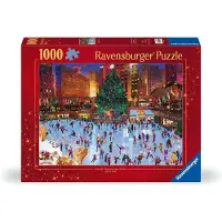 Ravensburger 1000 palan palapeli - - Joulu Rockefellerin keskuksessa - Punainen - 70x50 cm - Aikuisille