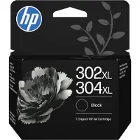 HP 302XL/304XL -mustekasetti, 5.5 ml, musta