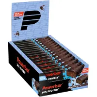 Powerbar Plus 30% Proteiinipatukoiden Laatikko Suklaa 55g 15 Yksiköt
