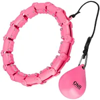 One Fitness Hula Hop One Fitness OHA02 painon kanssa vaaleanpunainen