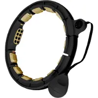HMS HHM13 NEW HULA HOOP BLACK/GOLD MAGNETIC WITH WEIGHT + COUNTER HMS