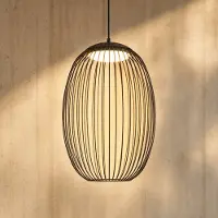 LUCANDE Richi LED-riippuvalaisin, musta, Ø35 cm, himmennettävä ,, Musta, Metalli, Moderni
