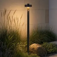 LUCANDE LED-pylväsvalaisin Nirella, 100 cm, musta, CCT, liiketunnistin Nirella, Musta, Metalli, Moderni