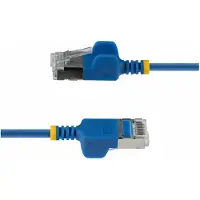 StarTech.com 3m Blue Ultra Slim Cat6A Ethernet Cable Snagless FTP Pure Bare Copper Wire 34AWG Slim RJ45 Network Patch Cord