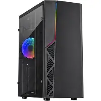 Inter-Tech B-02 RGB, Tower, PC, Musta, ATX, mikro ATX, Akryyli, Sininen, Vihreä, Punainen (88881330)