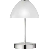 TRIO LED-pöytävalaisin Trio Queen Ø150x240 mm harjattu teräs