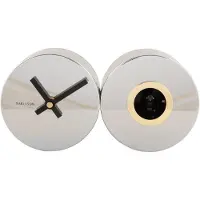 Karlsson seinäkello Duo Cuckoo chrome plated KA5789CH