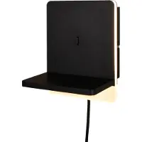 TRIO Fairfield LED seinävalaisin latausasemalla 9W 3000K 20cm musta