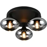 TRIO Divina kattovalaisin ø39cm 3-os E14 mattamusta/savu