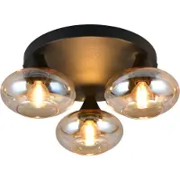 TRIO Divina kattovalaisin ø39cm 3-os E14 mattamusta/meripihka